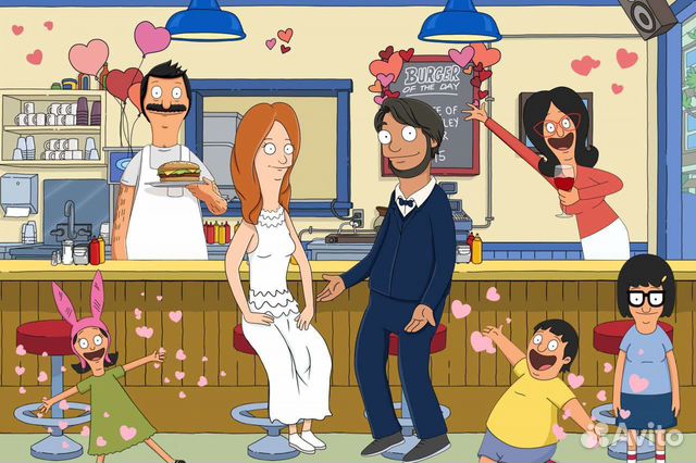 Портрет в стиле Бургер Боба