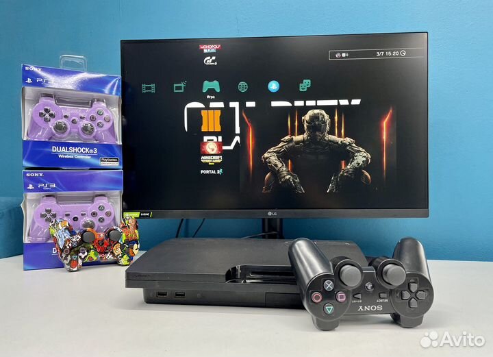 Игровая приставка PS3 Slim 500Gb прошитая Hen