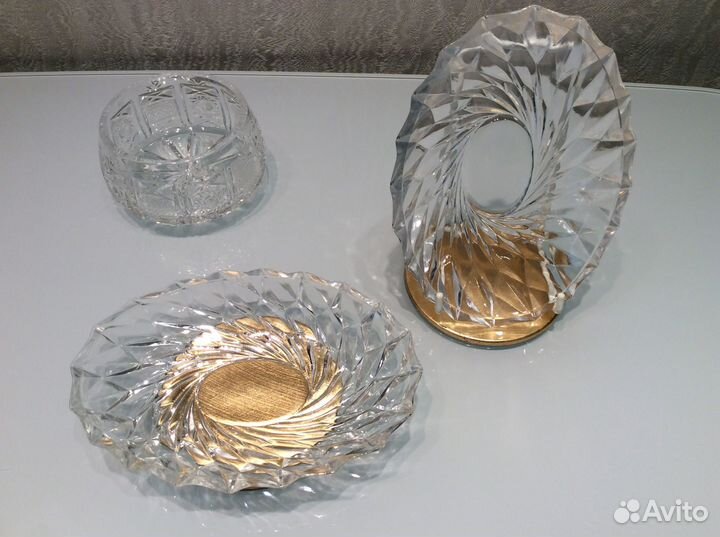 Посуда сервировочная,хрустальное стекло