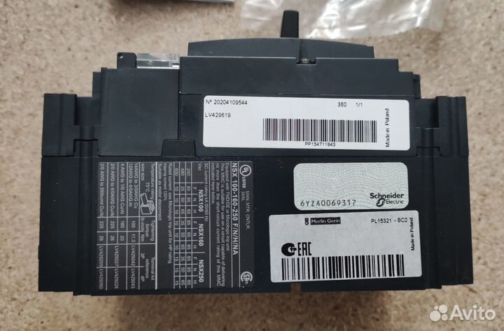 Выключатель Schneider Electric NSX100NA2P 100A