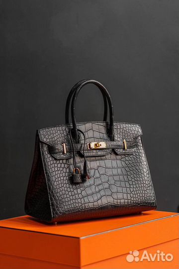 Сумка Hermes B30 Sellier Alligator Noir Ghw B