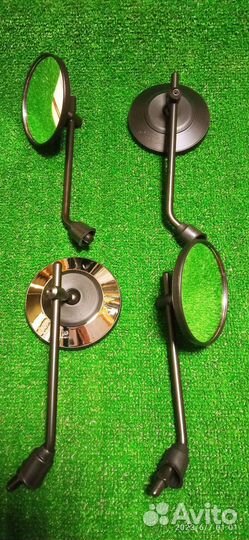 Зеркала на мотоцикл d116mm хром/ чёрный