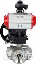 Кран шаровой DN.ru BV3232P(4pc) -SP-3WL-T-ISO-H Ду10 Ру63 стандартнопроходной трехходовой L-тип, нер