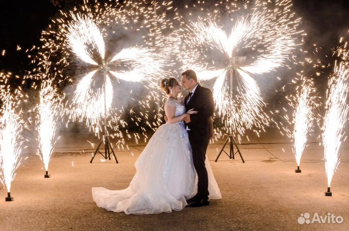 Спецэффекты тяжелый дым фонтаны вертушки