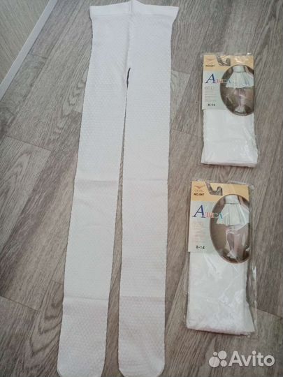 Колготки белые микрофибра 8-12