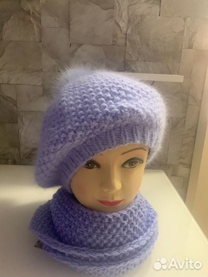 Берет из пуха норки новый