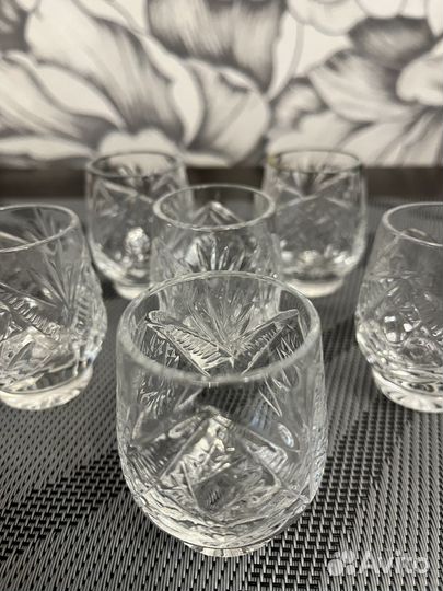 Хрустальные стопки/рюмки 6 шт