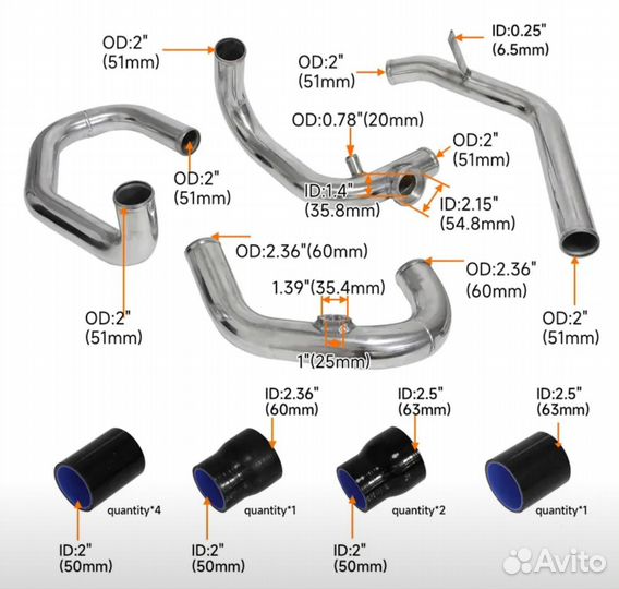 Фронтальный интеркулер VW Golf Mk4