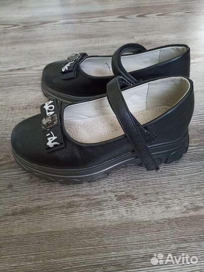 Туфли для девочки 30 размер черные
