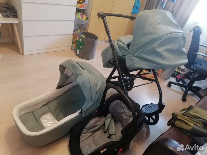 Коляска 3 в 1 индиго