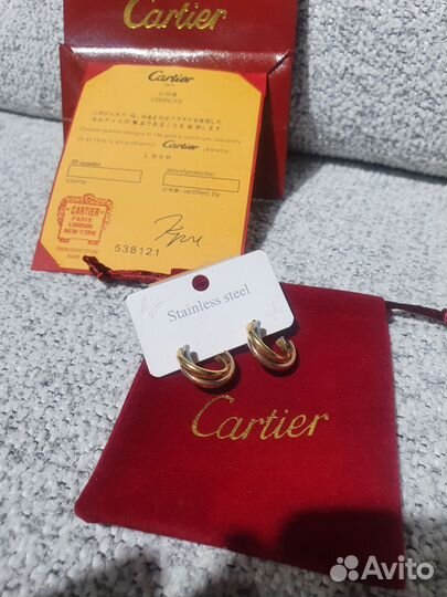 Cartier trinity серьги