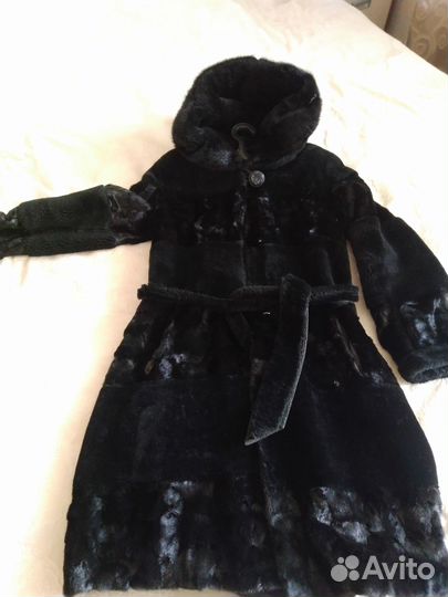 Шуба мутоновая с норкой