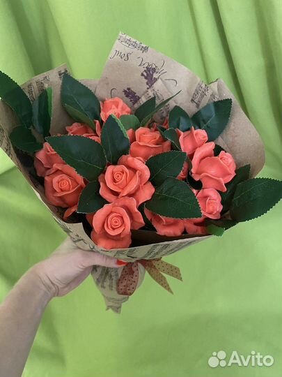 Мыло ручной работы. Букет роз