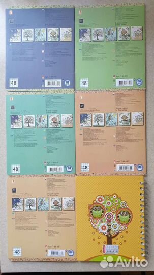Комплект тетрадей 48 л. в клетку совы