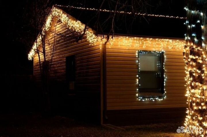 Гирлянда уличная бахрома морозостойкая