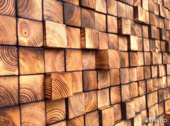 Панно из спилов дерева