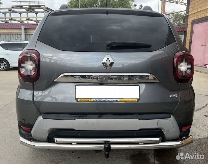 Renault Duster 2021 Защита заднего бампера