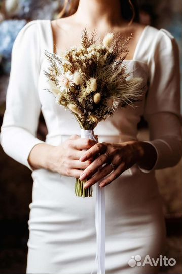 Свадебный букет из сухоцветов