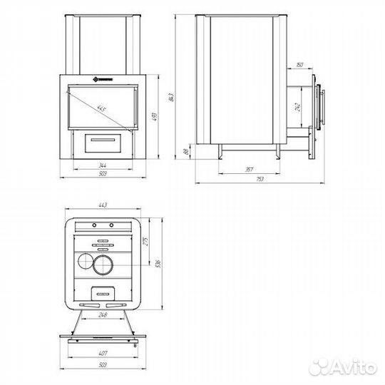 Печь для бани Термофор добропар 14-18 дверка плазм