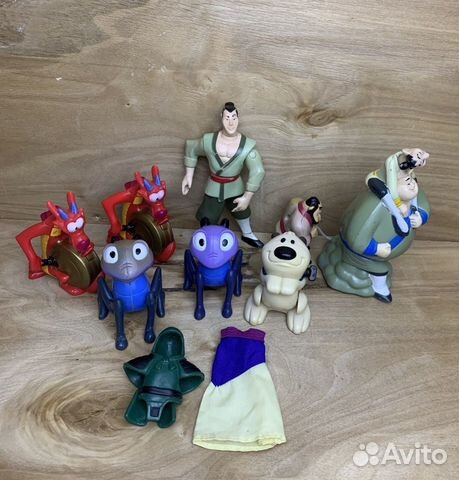 Игрушки Макдональдс Мулан, Лило, Леди и Бродяга