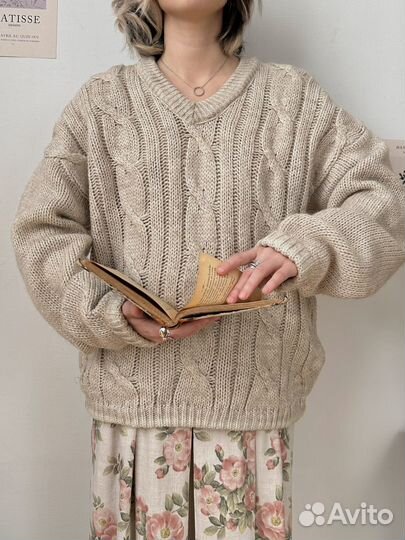 Свитер с аранами винтаж