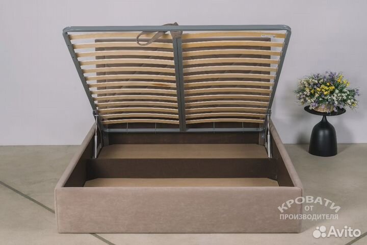 Кровать на заказ полутороспальная с ортопедическим эффектом 140x200