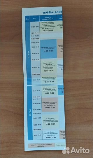 Программа Россия – Африка 2023 на английском языке