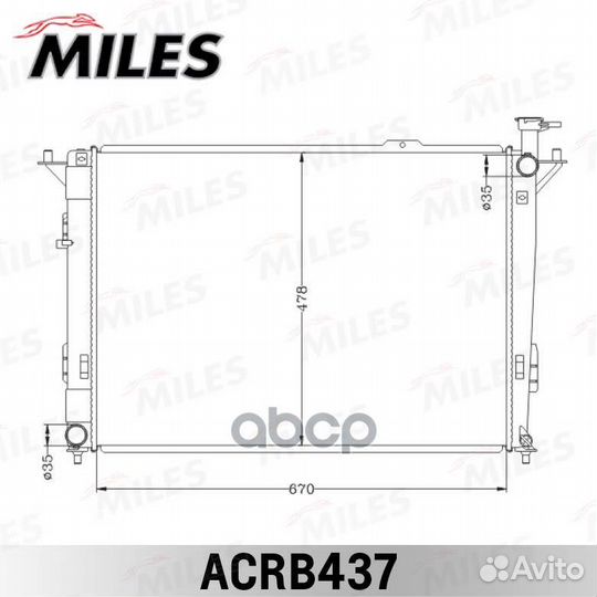 Радиатор (паяный) hyundai santa FE 2.4 M/T 10