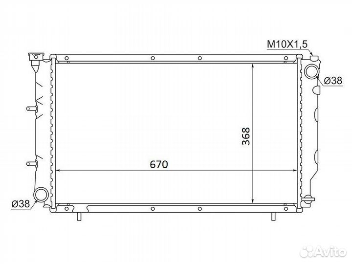 Радиатор Hyundai Tucson 04-09, Kia Sportage 06-10, Subaru Legacy 89-98