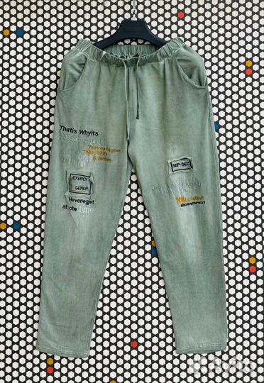 Штаны хлопок с вышивкой. 52/54