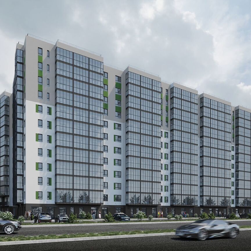 2-к. квартира, 56 м², 4/12 эт.