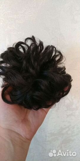 Шиньон резинка из натуральных волос
