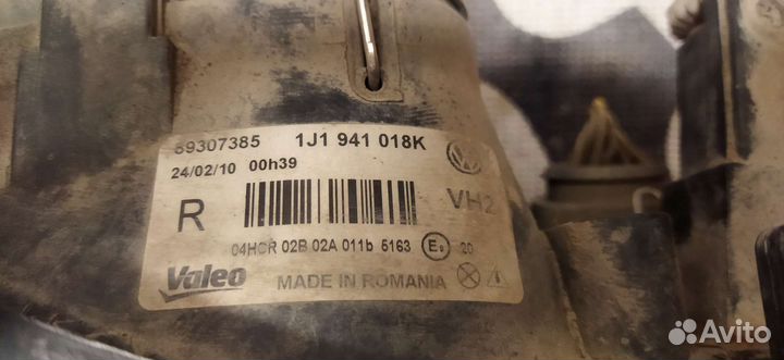 Фара правая volkswagen golf 4 1j1941018k