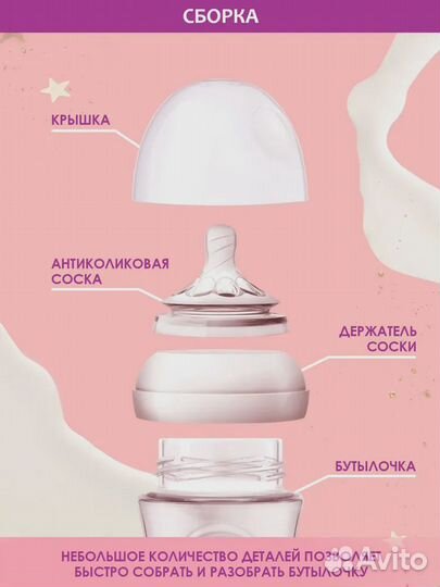 Бутылочка Philips Avent Natural медленный поток