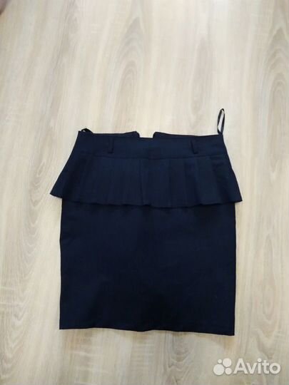 Школьная юбка синего цвета