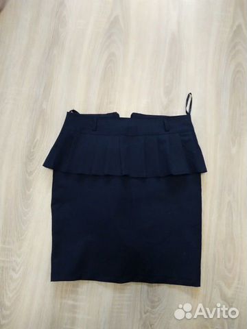 Школьная юбка синего цвета