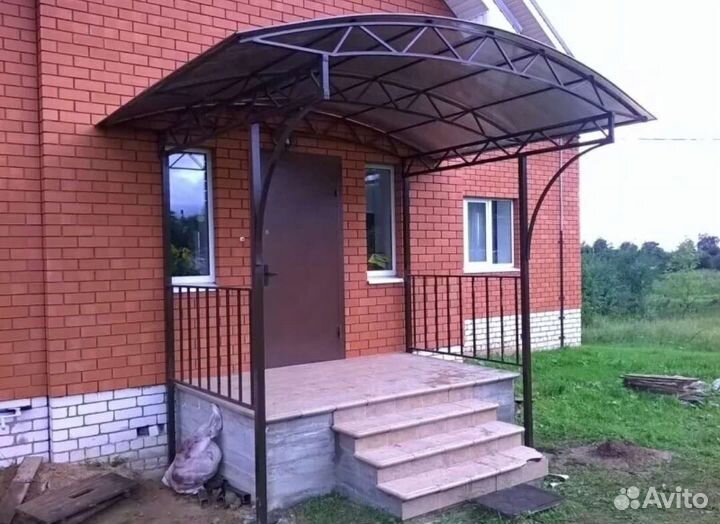 Навес, входная группа, козырёк, лестница