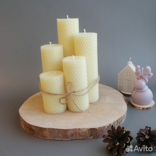 Свечи из вощины (подарочный набор)