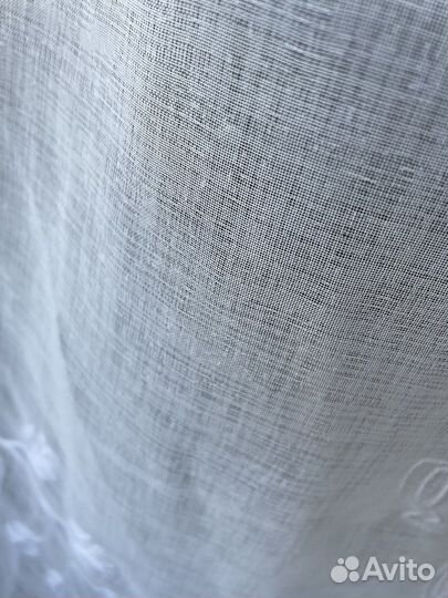 Льняная тюль