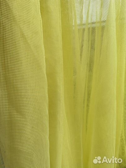 Штора-сетка лимоного цвета