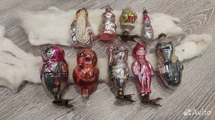 Елочные игрушки СССР на прищепке