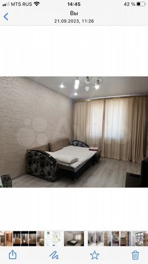 1-к. квартира, 38 м², 2 кровати