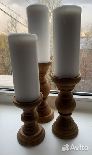 Дубовый подсвечники