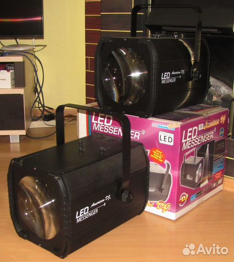 Светомузыка ADj 2шт LED Messenger RGB Mic DMX PC