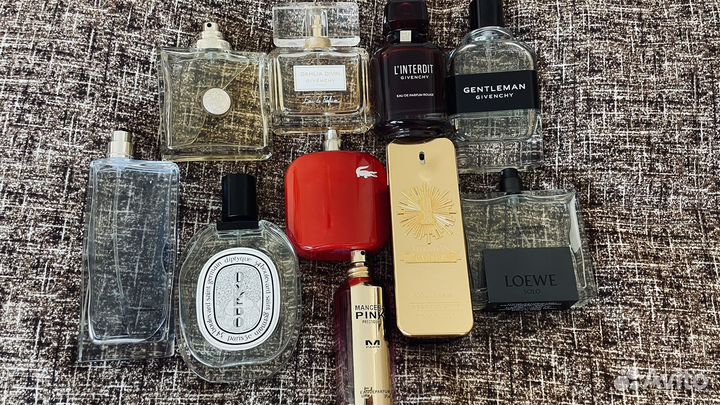 Тестеры парфюмерии начатые