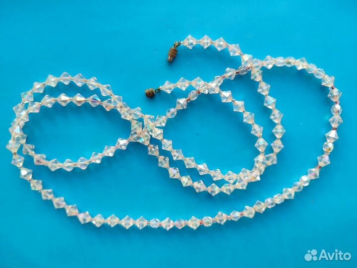 Бусы чешское стекло, винтаж СССР