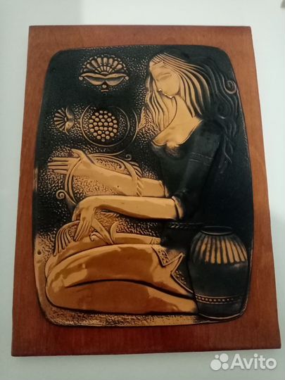 Картина медная чеканка СССР, сувенирной панно СССР