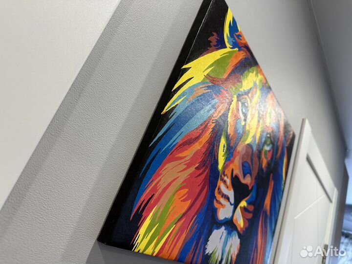 Картина по номерам, разрисованная