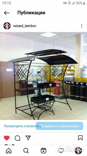 Мангал с крышей