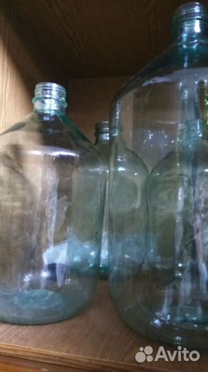 Бутыли стеклянные